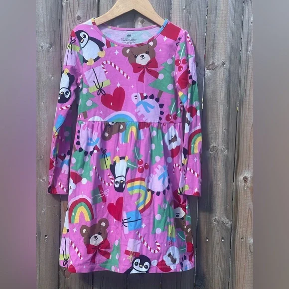 H&M printed holidays dress - Picture 2 of 8